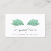 Make-up artiest wimpers extensie Mint groen grijs Afsprakenkaartje (Voorkant)