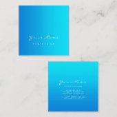 Make-up Artiest Wimpers Glitter Blauwe Oceaan Vierkante Visitekaartje (Voorkant / Achterkant)