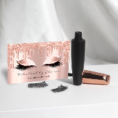 Make-up artiest wimpers glitter drips rose
 visitekaartje