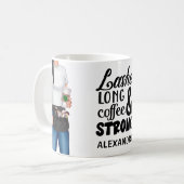 Make-up artiest wimpers lang gepersonaliseerd cita koffiemok (Voorkant links)