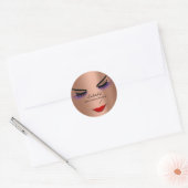 Make-up artiest wimpers product rode roos ronde sticker (Envelop)