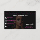 Make-up artiest zwart visitekaartje (Achterkant)