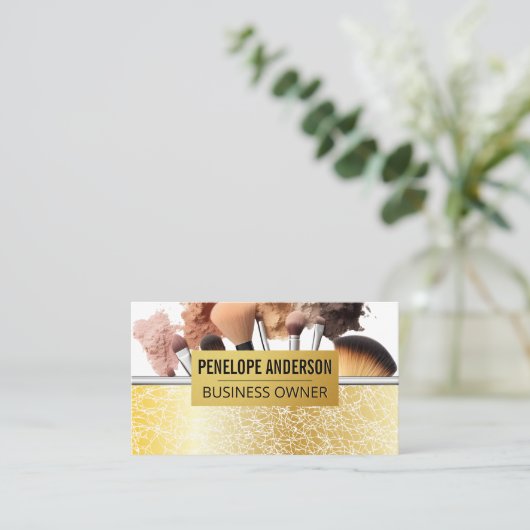 Make-up Artist Assorted Brushes Visitekaartje (Staand voorkant)