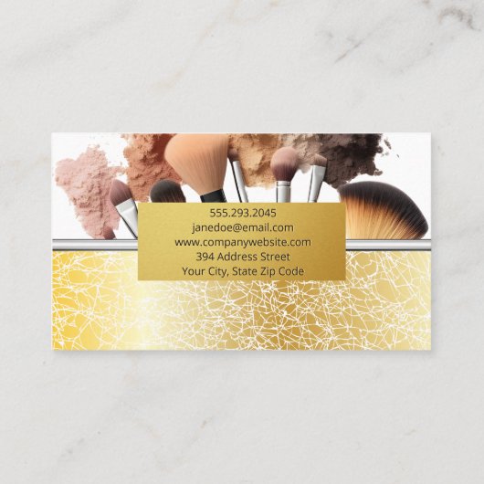 Make-up Artist Assorted Brushes Visitekaartje (Achterkant)