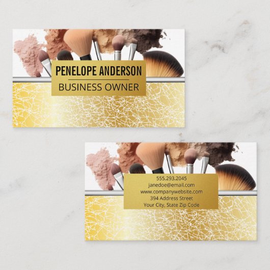 Make-up Artist Assorted Brushes Visitekaartje (Voorkant / Achterkant)
