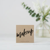 Make-up artist beauty kraft minimalistische typogr vierkante visitekaartje (Staand voorkant)