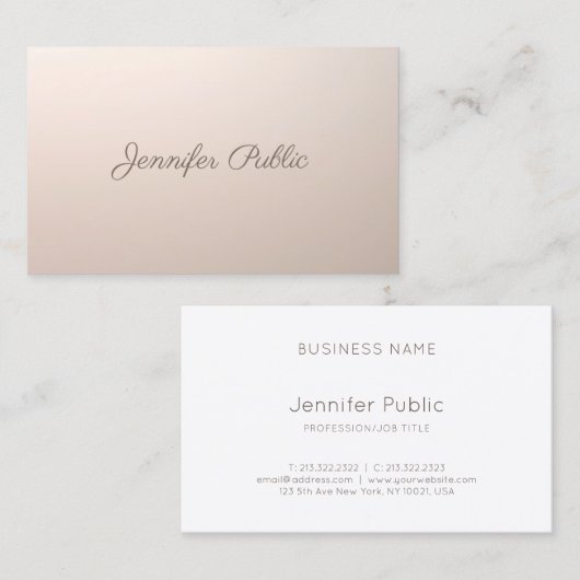 Make-up Artist Beauty Salon Calligrafie Script Chi Visitekaartje (Voorkant / Achterkant)