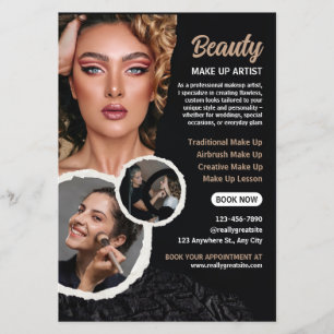 Make-up Artist Beauty Salon Professioneel Bedrijf Flyer