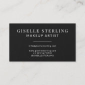 Make-up Artist Black Dripping Luxe Visitekaartje (Achterkant)