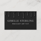 Make-up Artist Black Dripping Luxe Visitekaartje (Voorkant)