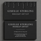 Make-up Artist Black Dripping Luxe Visitekaartje