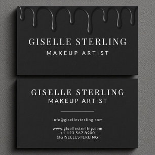 Make-up Artist Black Dripping Luxe Visitekaartje