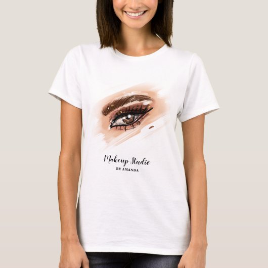 Make-up artist Brown Eyes Lange wimpers T-shirt (Voorkant)