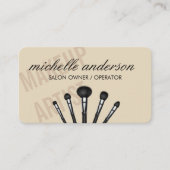 Make-up Artist Brushes | overlappende tekst Visitekaartje (Voorkant)