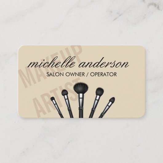 Make-up Artist Brushes | overlappende tekst Visitekaartje (Voorkant)