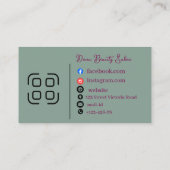 Make Up Artist Business Card Visitekaartje (Achterkant)