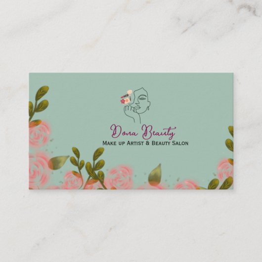 Make Up Artist Business Card Visitekaartje (Voorkant)