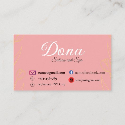 Make Up Artist Business Card  Visitekaartje (Achterkant)