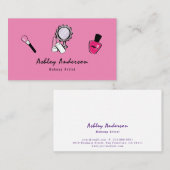Make-up Artist Cosmetics Helder Roze Visitekaartje (Voorkant / Achterkant)