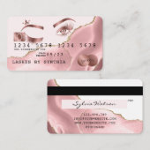 Make-up artist Credit Kaart Styled wimpers knipoog Visitekaartje (Voorkant / Achterkant)
