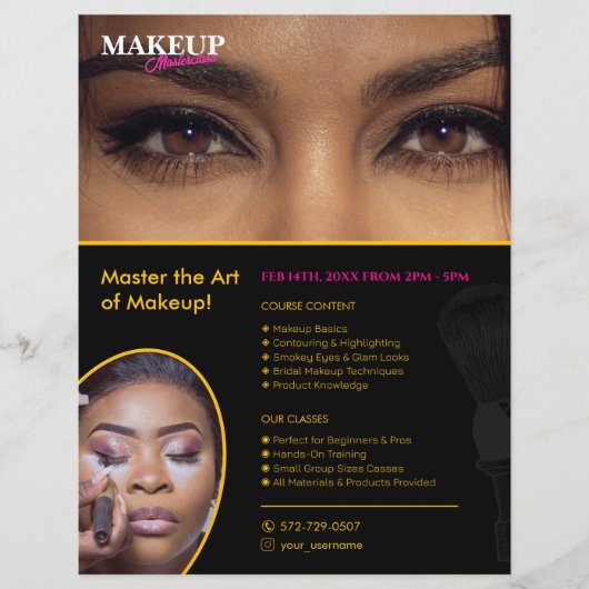 Make-up Artist Cursus Custom Flyer (Voorkant)