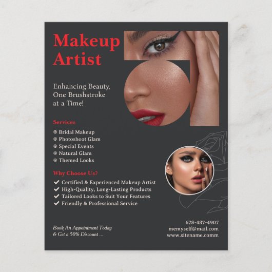 Make-up Artist Custom Flyer (Voorkant)