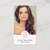 Make-up Artist Custom Logo Foto Wit Visitekaartje (Voorkant)