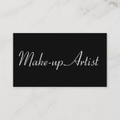 make-up Artist Diva I Visitekaartje (Achterkant)