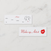 Make-up Artist Diva Lips Mini Visitekaartje (Voorkant / Achterkant)