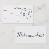 Make-up Artist Diva VI Visitekaartje (Voorkant / Achterkant)