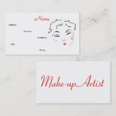 Make-up Artist Diva Visitekaartje (Voorkant / Achterkant)