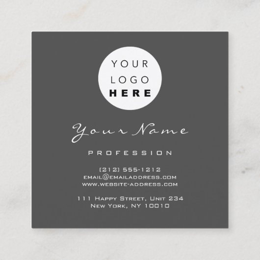 Make-up Artist Event Planner Consulting ingelijst  Vierkante Visitekaartje (Achterkant)