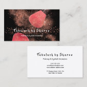 Make-up Artist Eyes Lash Glitter Roos Powder Black Visitekaartje (Voorkant / Achterkant)