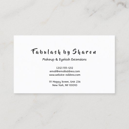 Make-up Artist Eyes Lash Glitter Roos Powder Black Visitekaartje (Achterkant)