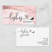 Make-up Artist Eyes Lashes Blush Pink Agaat Visitekaartje (Voorkant / Achterkant)