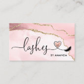 Make-up Artist Eyes Lashes Blush Pink Agaat Visitekaartje (Voorkant)