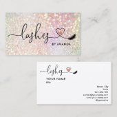 Make-up Artist Eyes Lashes Blush Pink Glitter Visitekaartje (Voorkant / Achterkant)
