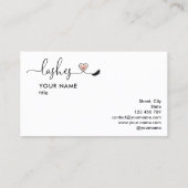 Make-up Artist Eyes Lashes Blush Pink Glitter Visitekaartje (Achterkant)