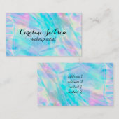 Make-up artist faux holographic visitekaartje (Voorkant / Achterkant)