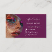 Make-up artist foto visitekaartje (Achterkant)