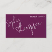 Make-up artist foto visitekaartje (Voorkant)