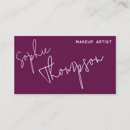 Make-up artist foto visitekaartje (Voorkant)