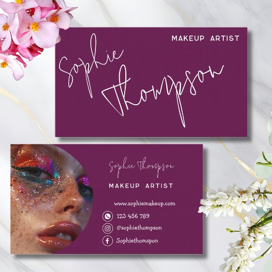 Make-up artist foto visitekaartje