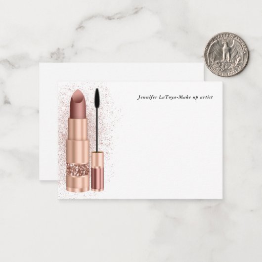 Make-up Artist Gepersonaliseerde notitiekaarten Notitiekaartje (Voorkant / Achterkant in situ)