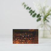 Make-up Artist Glow Glitter Sparkle Modern Fire Visitekaartje (Staand voorkant)