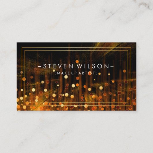 Make-up Artist Glow Glitter Sparkle Modern Fire Visitekaartje (Voorkant)
