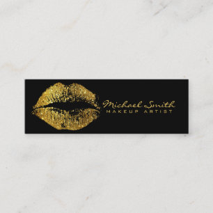 Make-up Artist Gold Lips Mini Visitekaartje