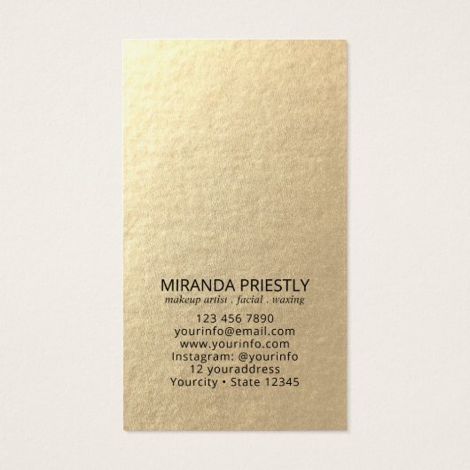 Make-up Artist Haar Stylist Modern Pakket Invoegen Visitekaartje (Achterkant)