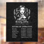 Make-up Artist Haar Stylist Moderne Openingstijden Raamsticker (Vel 2)
