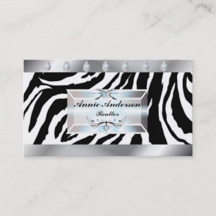 Make-up Artist Haar Stylist Salon Zebra Print Visitekaartje